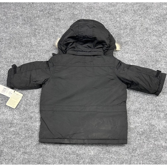 Phat Farm Vintage Black Hooded Fur Trimmed Parka Jacket‎ Toddler Boys 12-18 Mo - Picture 4 of 10